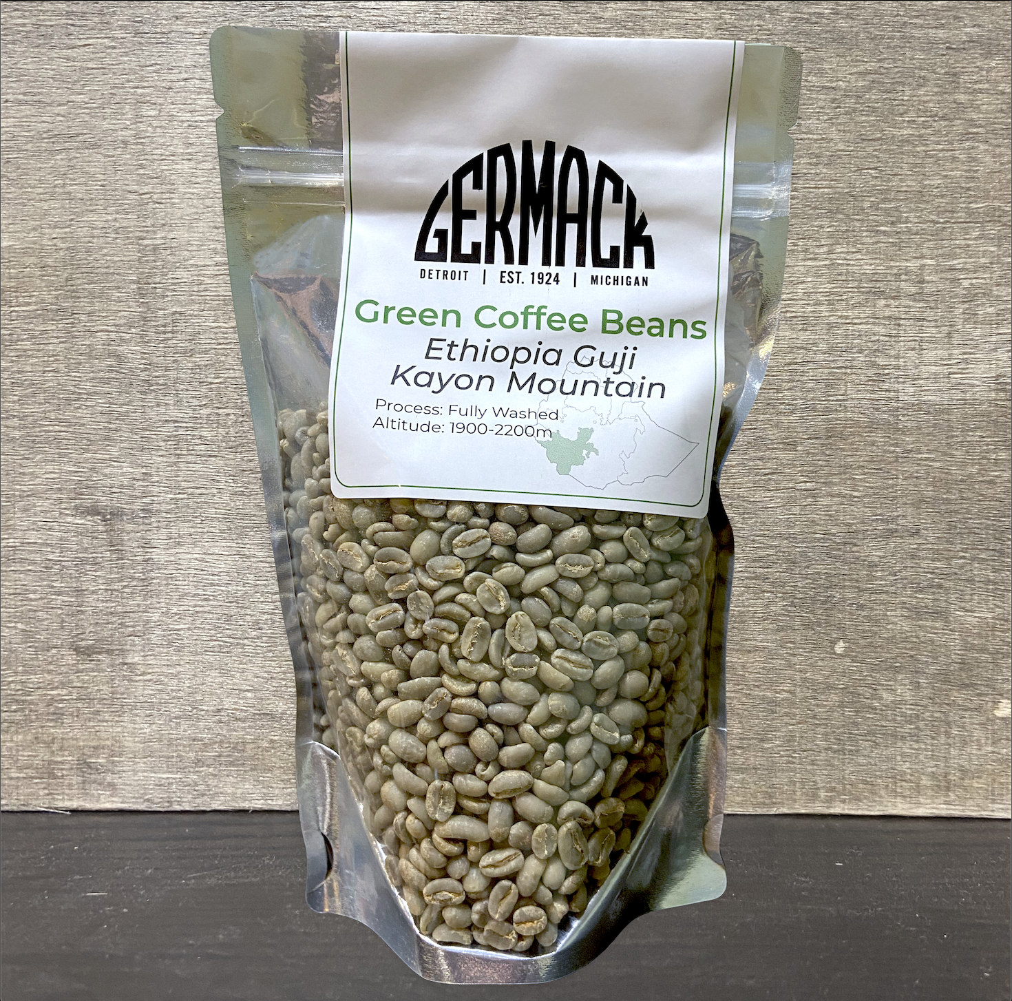 Germack Green Coffee Beans (1 lb) - Ethiopia Guji Kayon Mountain