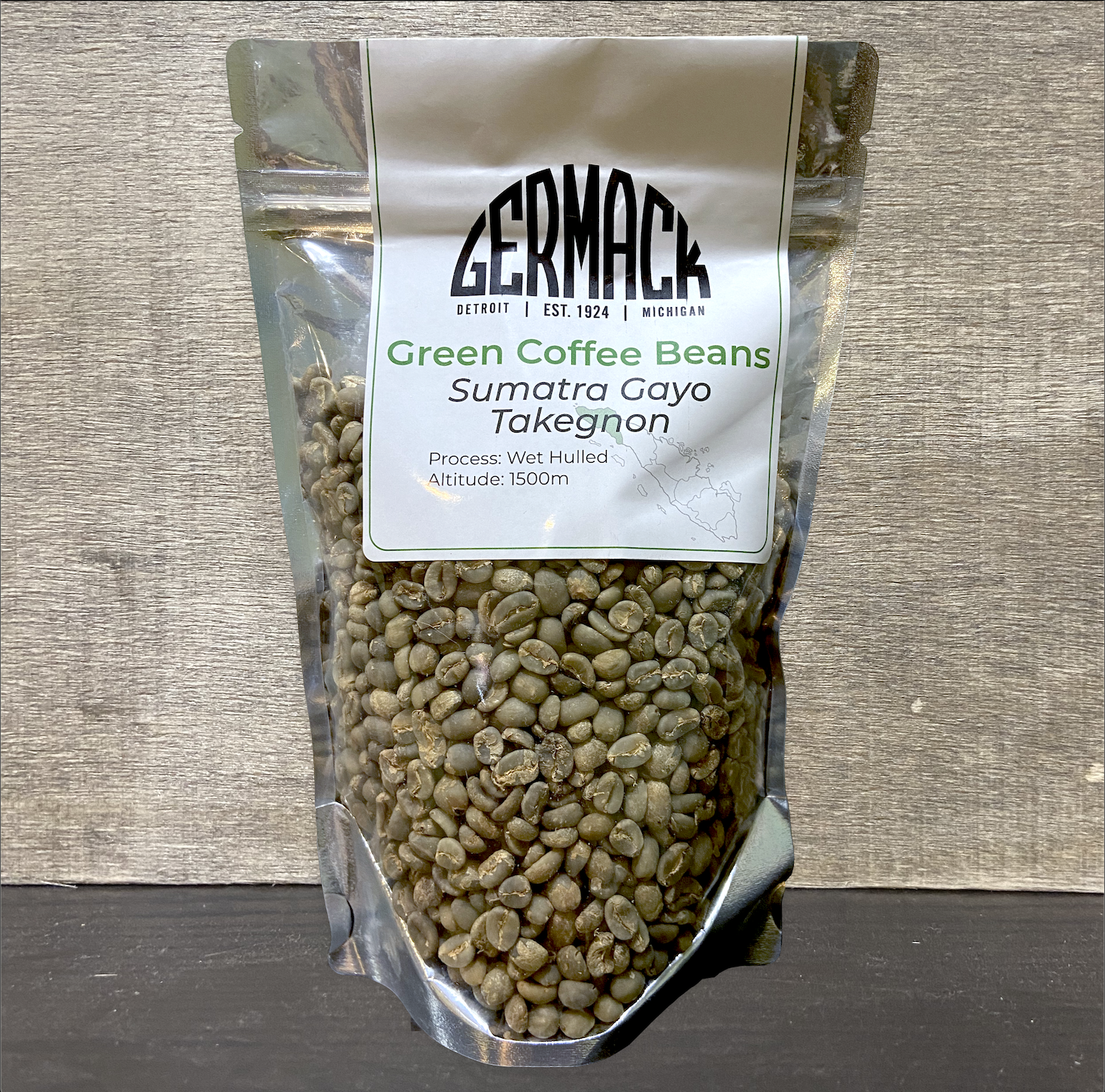 Germack Green Coffee Beans (1 lb) - Sumatra Gayo Takegnon