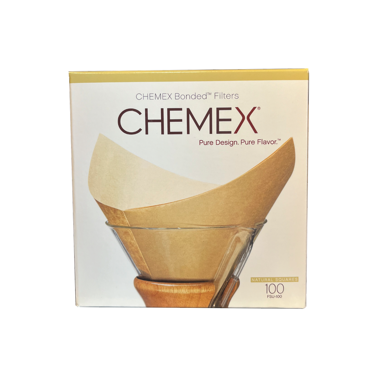 Chemex Square Bonded Filters - Natural (100 ct)