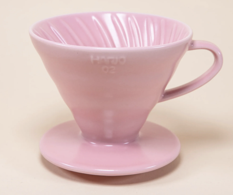 Hario V60 Ceramic Coffee Dripper, 02 Matte Pink