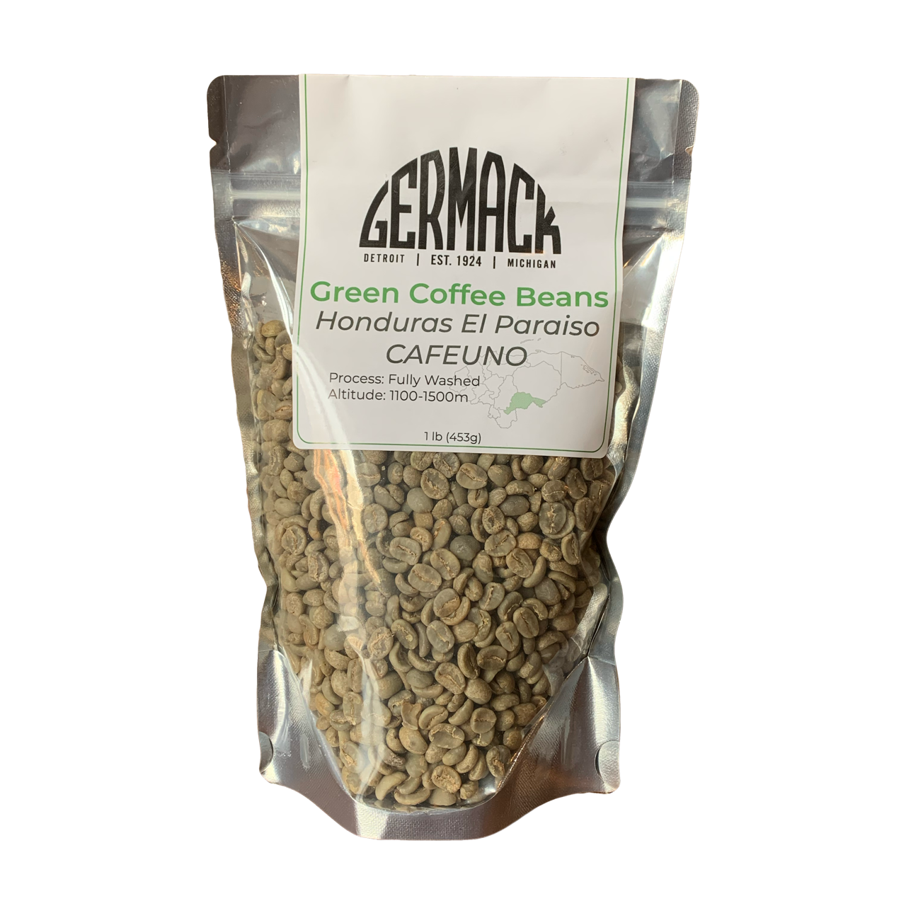 Germack Green Coffee Beans (1lb) - Honduras El Paraiso Cafeuno 