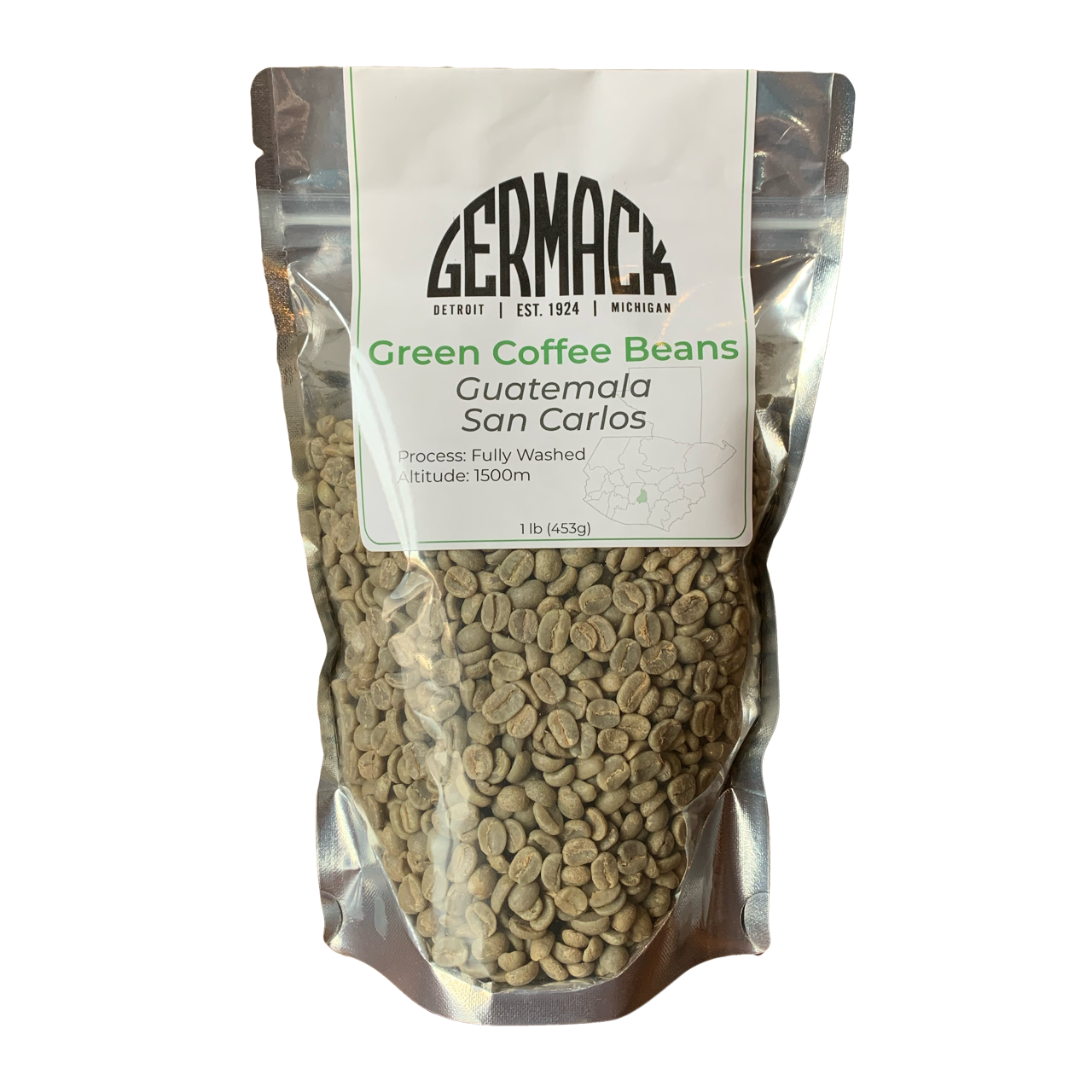 Germack Green Coffee Beans (1 lb) - Guatemala San Carlos