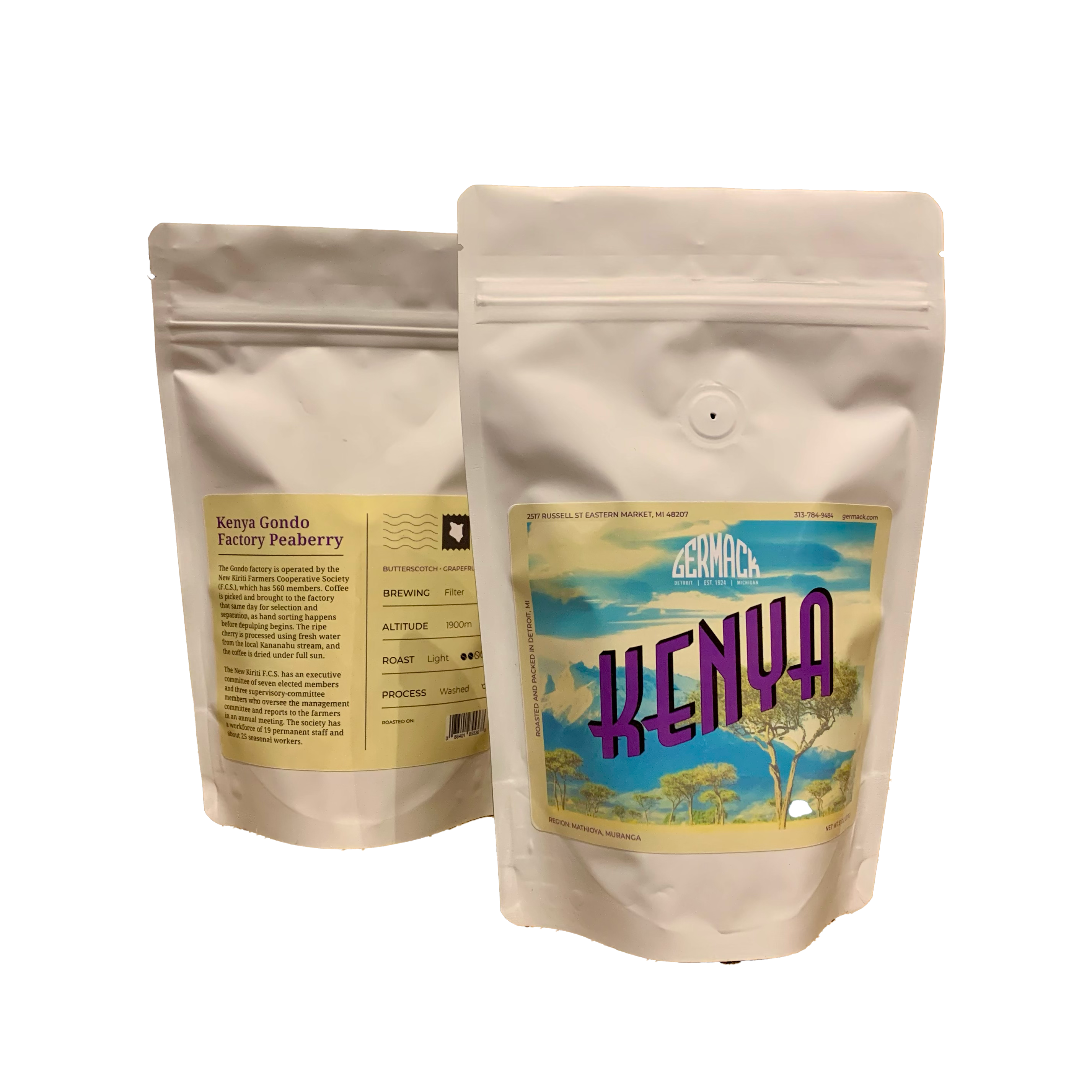 Germack Coffee (8 oz.) Kenya Gondo Factory Peaberry